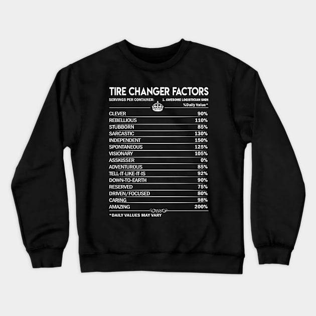 Tire Changer T Shirt - Tire Changer Factors Daily Gift Item Tee Crewneck Sweatshirt by Jolly358